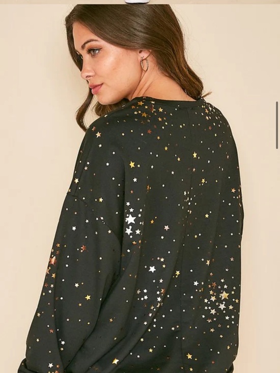 Prince Peter Collection Tops - Prince Peter Collection Metallic Foil Stars Sweatshirt NWT